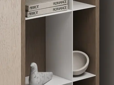 171 cabinet furniture 03 modern cupboard with decor 01 3D model