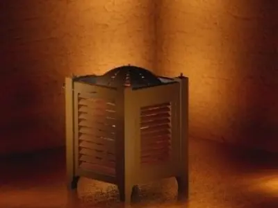 a table candle  light Low-poly 3D model