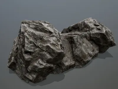 Rock  Gate Low-poly 3D model 4