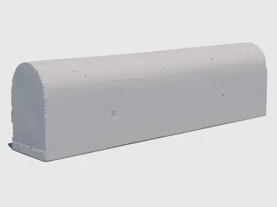 Concrete Road Barrier 3D model