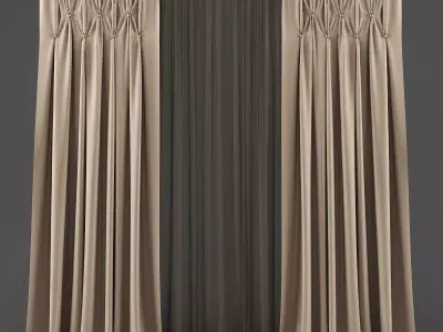 Curtain 3D model 236 Low-poly 3D model