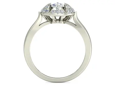 Women Wedding Engagement Ring 3D print model 20