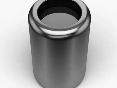 Apple Mac Pro workstation Low-poly 3D model