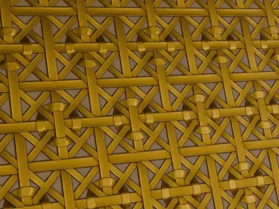 Luxury Gold Woven Geometric Pattern PBR Texture