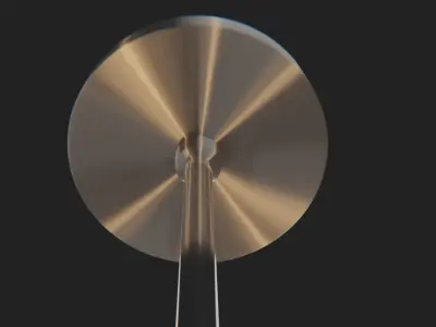 chandelier modern with four lights 3D model