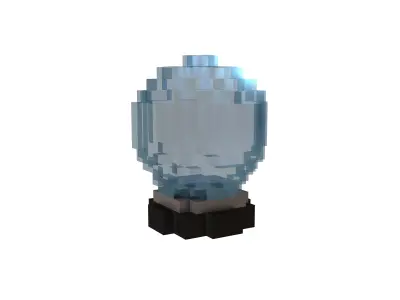 Voxel Crystal Ball V1 002 Low-poly 3D model