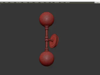 Andromeda Wall Light Low-poly 3D model