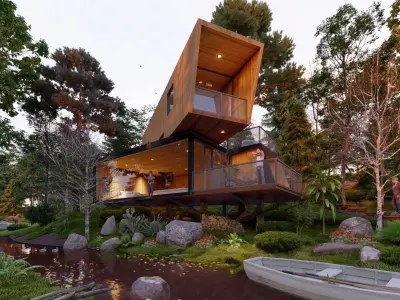 SCENE LUMION 11 5 AND ABOVE box house BY YOGA4ARCH 3D model