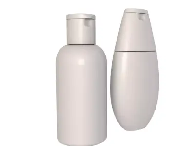 Cosmetic containers collection 2 3D model