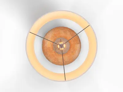 Corfu Terracotta Table Lamp Drum Shade 3D model