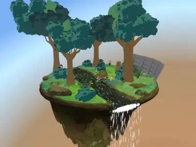 Floating Island 3D model