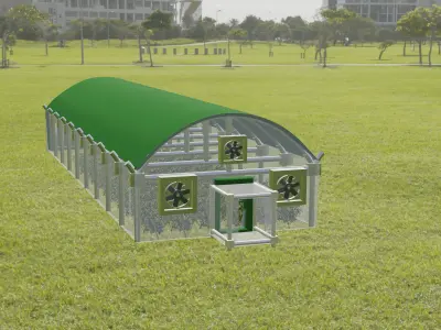 GREEN HOUSE Low-poly 3D model