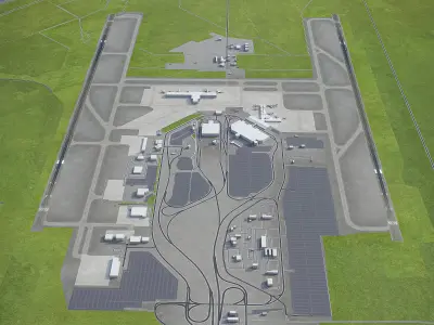 Sacramento International Airport - SMF Low-poly 3D model