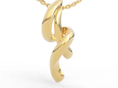 Advanced Triple Spiral Pendant 3D print model