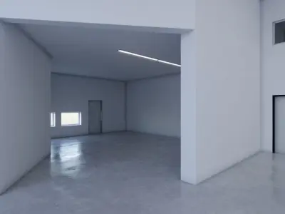 Industrial Warehouse Interior 2b Low-poly 3D model