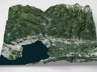 Cityscape Verzasca Switzerland 3D model