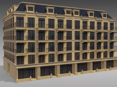 Apartment Building 011 3D model