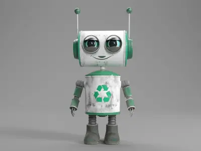 CLEANER Robot  Low-poly 3D model