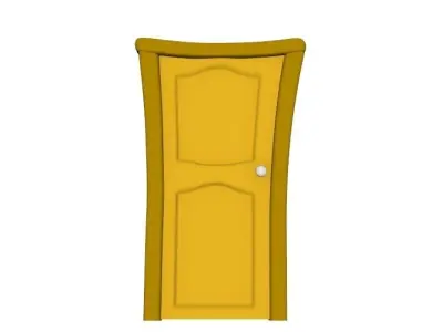 Cartoon Door Low-poly 3D model