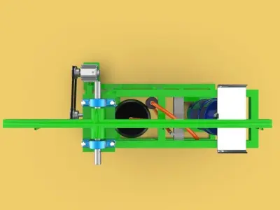 STIRLING STEAM POWER ENGINE ELECTRIC GENERATOR 3D model