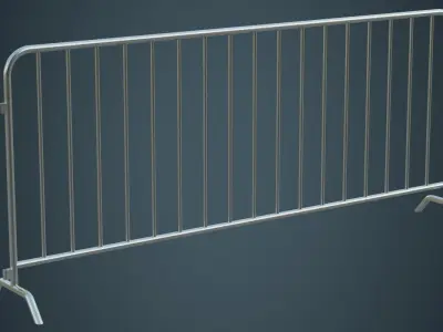 Crowd Barrier 1A Low-poly 3D model