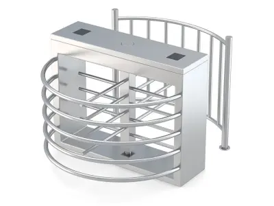 Half Height Tripod Turnstile Gate Barrier  3D model