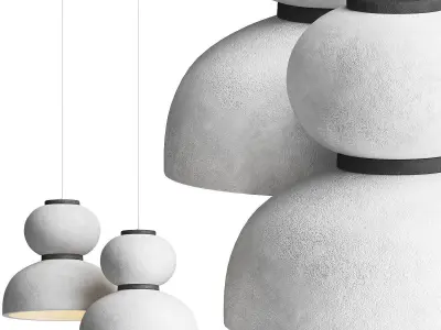 Pumpkin Shape Concrete Pendant 3D model