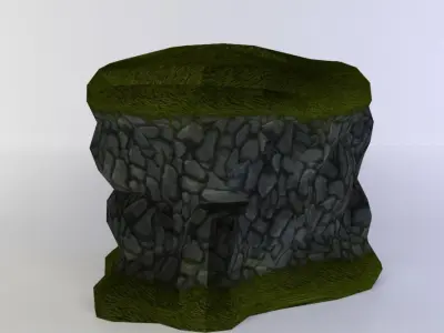 Earth platform Low-poly 3D model