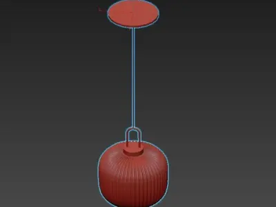 FRIST clear glass pendant light with gold finish 3D model