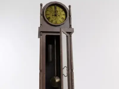 Grandfather Clock Low-poly 3D model