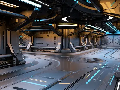 Sci-Fi Modular Corridor 2  3D model