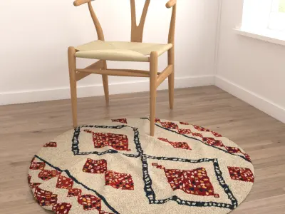 Round Rug Set 47 3D model