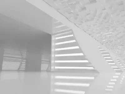 Concept space interior empty room 5 Low-poly 3D model