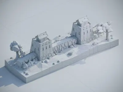 Great Wall Low-poly 3D model