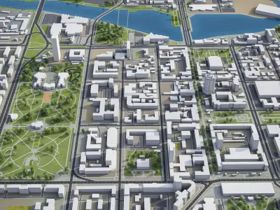 Chelyabinsk Low-poly 3D model