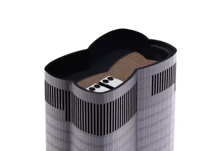 15 Hudson Yards Building Low-poly 3D model