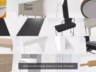 100 home interior design assets you ll need 3D Model Pack