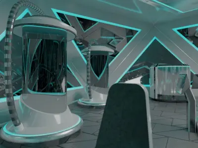 Sci-fi Futuristic Lab 3D model