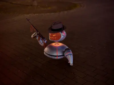 Assistant Droid - Gangster Glitch 3D model