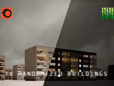 PRE-FABRICATED CONCRETE PANEL RESIDENTIAL BUILDINGS ASSET Free 3D model