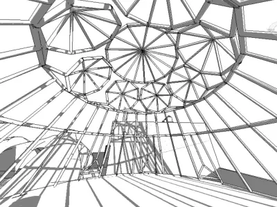 Wood Hotel in Tulum - Revit 21 -OBJ Low-poly 3D model