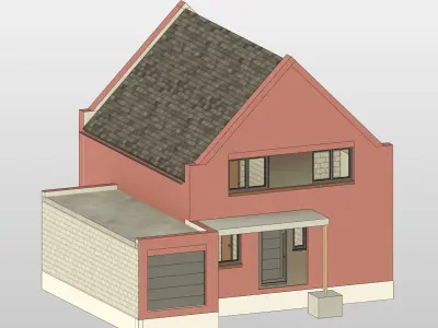Deutsches Einfamilienhaus single-family house German 3D model