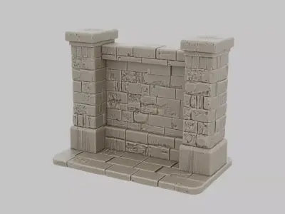 34 Walls Mega Pack Bundle Perfect For 3D Print And Wargaming 3D print model