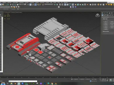 60 BaseMesh SCI-FI Collection Low-poly 3D model