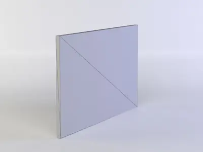 Green exit sign Low-poly 3D model