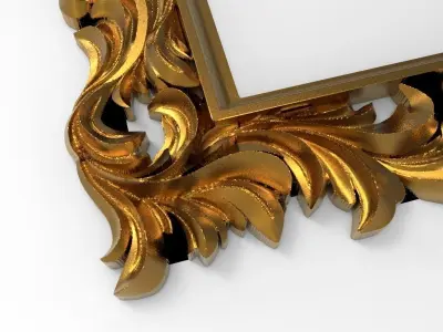 carved frame 3D model