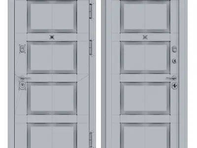 Modern front door 3D model
