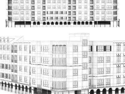 Residential complex 3D model