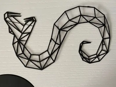 culebra snake on window 3D model