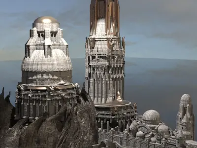 Arabian Sea Sinbad Voyages Tower 3D model